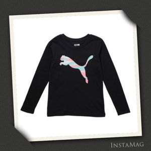 PUMA Be Bold Cat Jersey Long Sleeve Top (Girls)